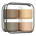Travel Containers for Toiletries, Silicone Cream Jars BPA-Free, Leak-proof 3oz Travel Size Containers, Portable Size Silicone Jars with Lid for Cosmetic Face Hand Body Cream (4 Pack)