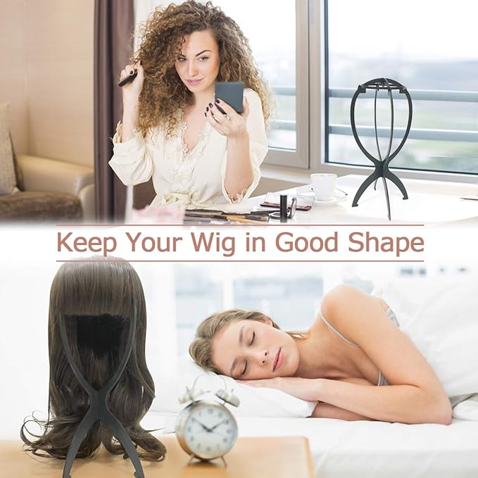 Dreamlover Wig Head Stand for Travel, 2 Packs