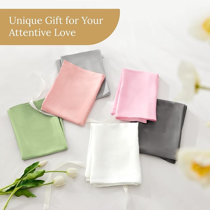 INFIIXSO Mulberry Silk Pillowcase for Hair and Skin, Silk Pillow Cases King Size with Hidden Zipper 20x40 Inches, Extraordinary Smooth and Soft Cooling Pillow Cases for Hot Sleepers(Caramel, 1 Pack)