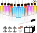 24 Pack, 2oz Glass Dropper Bottle Oil Bottles for Hair, Tincture Bottles with Dropper, Glass Bottle with Dropper