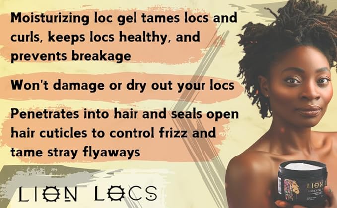 Beard Gains Lion Locs Hair Locking Dreads Moisturizer for Dreadlocks, Locks, Microlocs, Interlocks, Braidlocks, Braids, Fauxlocs, Twistlocks, or Sisterlocks (8oz) (Firm)