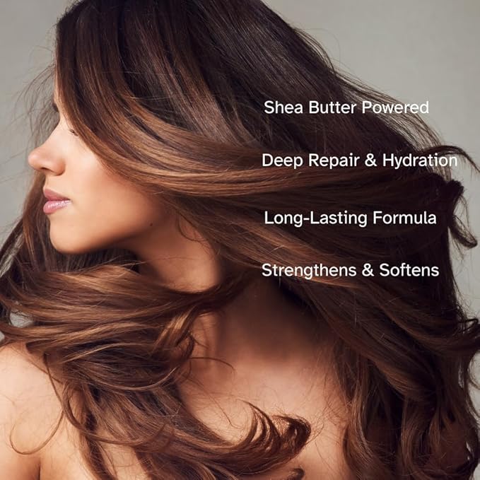 Savannah Hair Therapy Leave-In Cream with Shea Butter, Keratin & Silk Protein – Moisturizing & Anti-Frizz Treatment for Dry, Damaged or Color-Treated Hair – Professional Salon Formula 500 ml (16.9 oz)