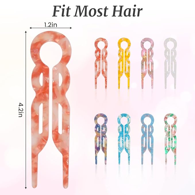 8 Pcs French Hair Pins for Women French Hair Clips Elegant Design Accessories Suitable for Christmas Valentines Wedding Birthday Thanksgiving Hairpin Gifts (Set C)