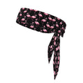 Boys Girls Pink Flamingos Lovers Sports Sweat Bands Boho Style Beauty Skinny Hair Band Headdress for Sports Fitness Shower