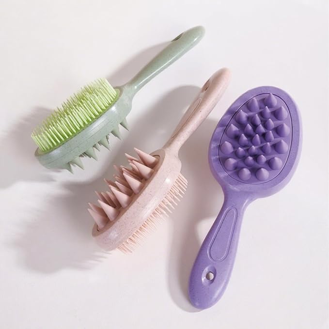 Green Double-sided Hair Brush, Portable Massage Comb
