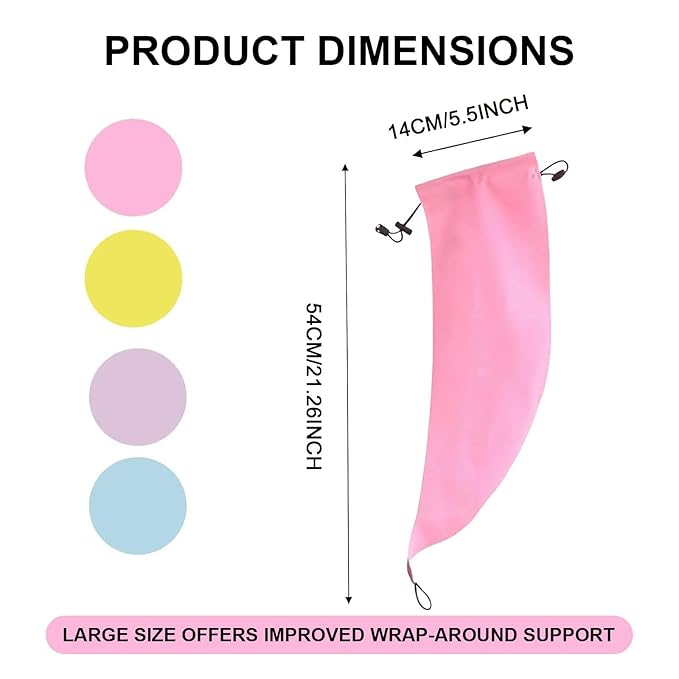 Waterproof Hair Sleeve for Long Hair, Crown Washing Shower Cap Ponytail, Reusable Adjustable, Quick Root Refresh for Shower Gym Travel Pool Beach, Time Saver (Purple, 2PC)