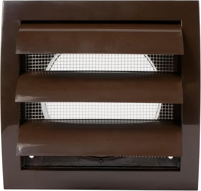 Repa Market 4 Inch Brown Dryer Vent Cover/Duct Cover for Walls or Ducting/ABS Plastic Grille with Flaps and Insect Screen/Exhaust and Dryer Vent Covers for Indoor & Outdoor Use