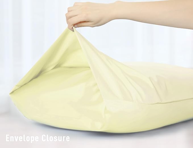 Sunflower Body Pillowcase 100% Cotton Long Pillow Cover/Case Envelope Closure 1 Pack, 21×54 inches Cream, Soft and Breathable