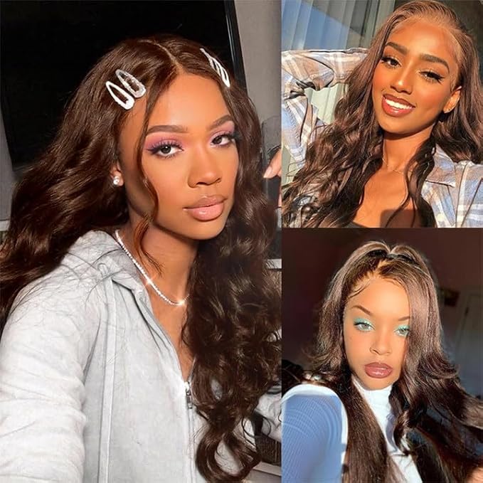 32 32 32 Inch Chocolate Brown Body Wave Bundles Human Hair Color 4 Bundle Niegmeag Brazilian Virgin Remy Hair Extensions Dark Brown Body Wave Bundle