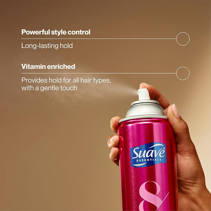 Suave Hairspray Max Hold Variety 2-Pack, Unscented & Scented Formulas – Aerosol Hairspray, 11 Oz Ea.