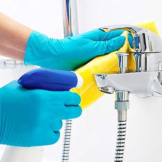 Jointown Basic Medical Blue Nitrile Exam Gloves - Latex-Free & Powder-Free for Medical, Cleaning, Cooking, Food Safe- NGPF7002 (Case of 1,000), Medium
