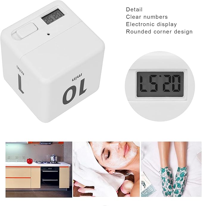 Pilipane Professional Beauty Salon Flip Timer Time Management Block Timer Countdown Reminder for Learning Hair Color Processing, Kitchen Timer, Cooking, Baking (1 3 5 10Minter), Kitchen Timer, Prof