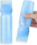 Pimoys Hair Oil Applicator Bottle for Scalp, Root Comb Applicator Bottles Hair Dye Squeeze Bottle Hair Coloring Tools (Blue)