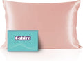 Mulberry Silk Pillowcase for Hair and Skin Prevent Acne Pillow Cases Both Sides Real Silk Pillowcases Organic Silk Pillowcase with Hidden Zipper, Coral Pink, King (20"×36")