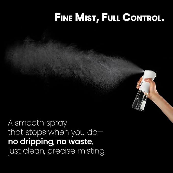 Mistifi HydroMist 500ml – Large Capacity Continuous Fine Mist Spray Bottle for Plants, Gardening, Hair, Cleaning, and Skincare　(500ml 1Pc, White bottle)