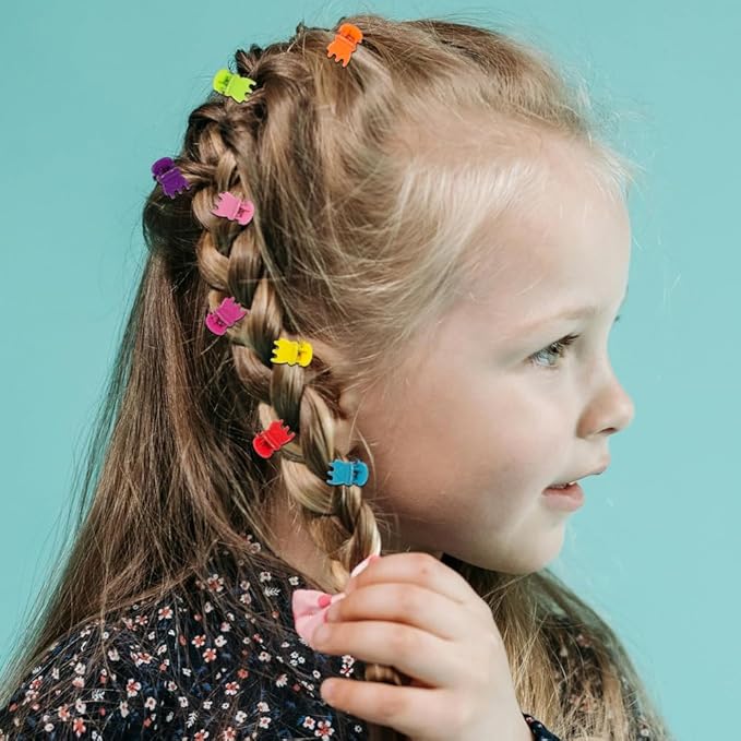 50 PCS Mini Hair Claw Clips， Bangs Strong Grip Multifunction Clamp Clips. (Bright colors)