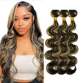 Highlight Human Hair Bundles P1B/27 Body Wave Bundle Same Length 3 Bundles 22 22 22 Inch Niegmeag Double Weft Virgin Remy Blonde Body Wave Bundle