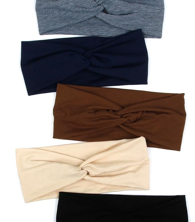 TERSE Headbands for Women Non Slip: Twist Head Bands for Women's Hair Trendy Solid Colors
