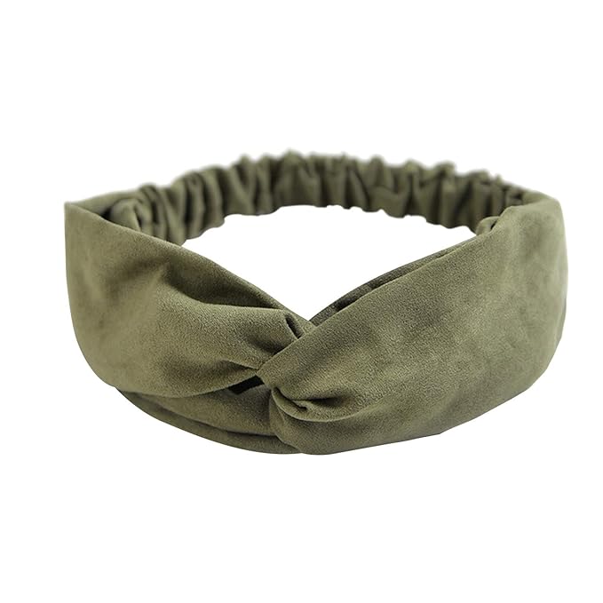 DRESHOW 10 Pack Boho Headbands for Women Vintage Cross Elastic Head Wrap Hair Accessories