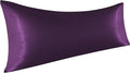 NTBAY Satin Body Pillowcase for Hair and Skin, Luxurious and Silky Pillow case with Envelope Closure, 20x54 Inches, Eggplant Purple
