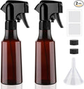 Plastic Spray Bottles 12oz Continuous Spray Bottle Mist Spraying Heavy Duty Empty Water Spray Bottles for Hair, Cleaning Solutions, Plants，Essential Oils 2 Pack (Brown-2pcs)