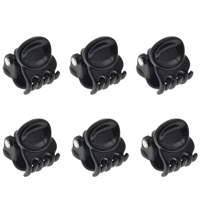 Camila Paris AD116/6 French Hair Clip for Women, Set of 6 Extra Small Girls Hair Claw Clips Jaw Fashion Durable Styling Hair Accessories for Women, Strong Hold No Slip Grip, Made in France