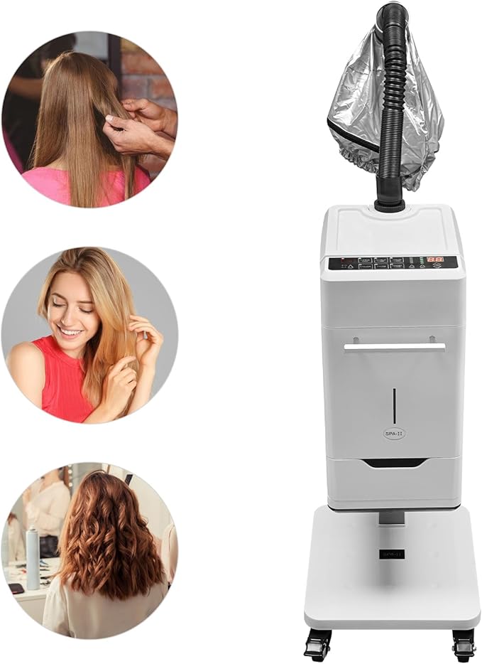 500W Multifunctional Anion Hair Dyeing Machine,110V Nano Hair Steamer/Hair Oil Machine Stand Up Base Equipment Vertical Nano Steamer Salon Spa (500W)