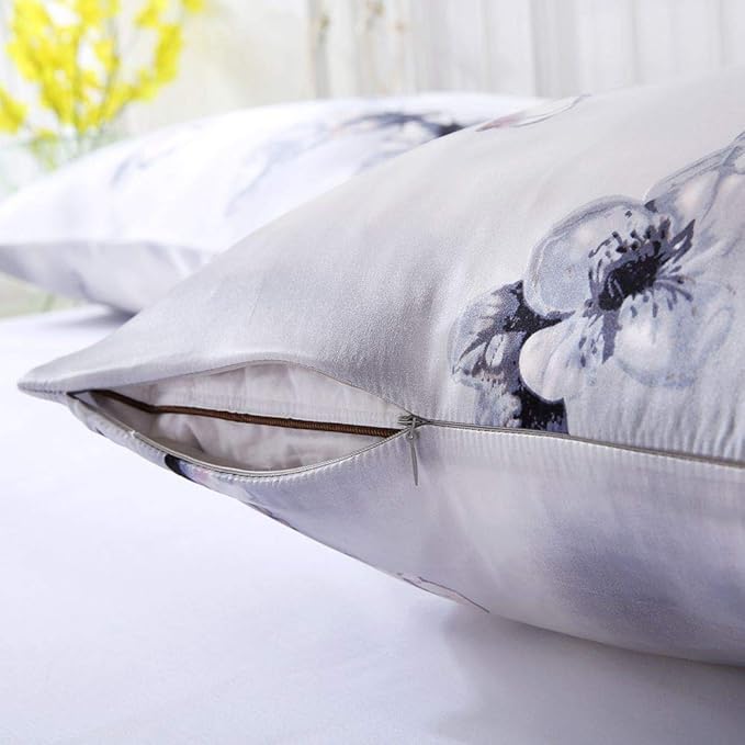 SLPBABY Silk Pillowcase for Hair and Skin with Hidden Zipper Print (Standard(20''x26''), Pattern30)