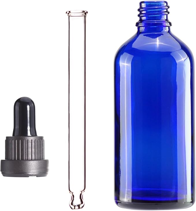 YIZHAO Blue Glass Dropper Bottle 4oz, Tincture Bottles with Glass Dropper, for Essential Oils, Aromatherapy, Cosmetic, Laboratory, Pharmacy, Liquids, Travel –9 Pcs