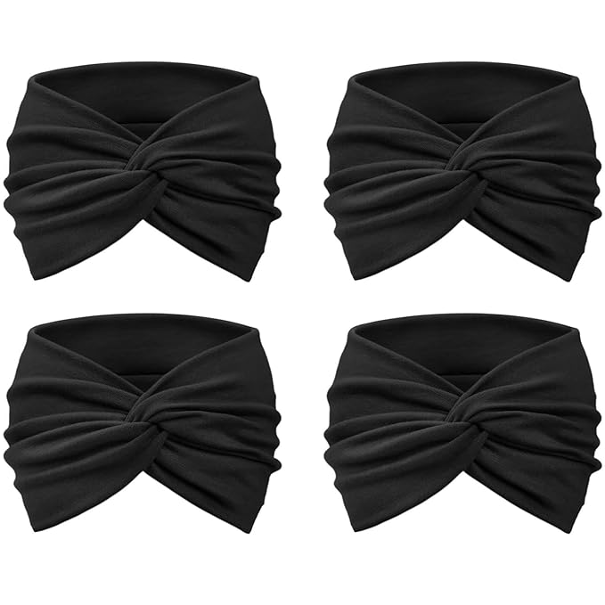 Extra Wide Headbands for Women Large Turban Headband Non Slip Boho Elastic Hairband Hair Twisted Knot Head Bands Accessories