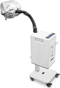 Hair Steamer Micro Mist Scalp Detoxify for Hair Wash Reclining Chair Bed Attachment Professional Hair Care for Salon SPA Barber Shop (LED Deco Draw 6th Gene White)