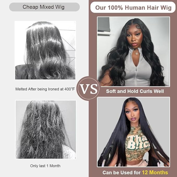 26 Inch 13x6 Lace Front Wigs Human Hair 200 Density HD Full Frontal Lace Straight Wigs Human Hair Pre Plucked with Baby Hair Wigs for Women