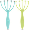 Scalp Massager,Handheld Claw Head Massager for Deep Relaxation & Stress Reduction in The Office Home SPA. Blue and Green(2-Pack)