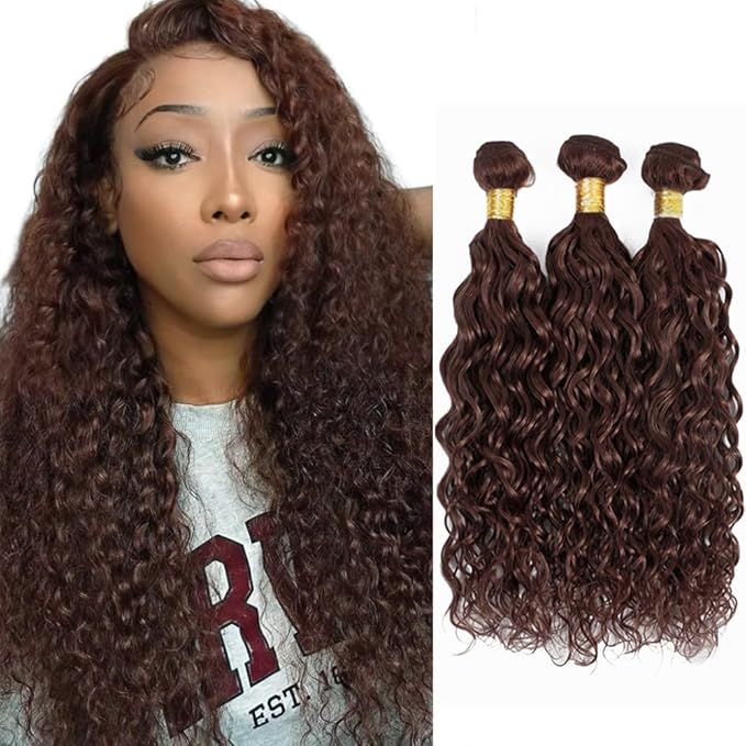 Brown Kinky Curly Bundles Human Hair Color 4 Bundles 16 18 20 Inch Niegmeag Virgin Remy Hair Extensions Double Weft Soft and Skily Chocolate Brown Curly Bundle Hair Weave