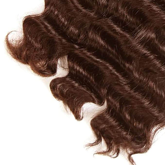 Brown Human Hair Bundles Color 4 Deep Wave Bundles Niegmeag Virgin Remy Hair 3 Bundles 24 26 28 Inch Double Weft Chocolate Brown Bundle Hair Weave