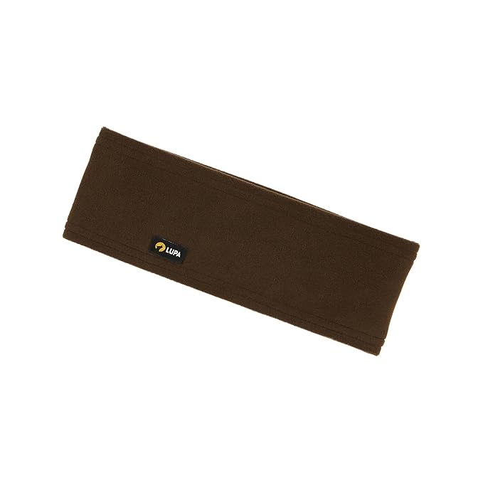 Lupa Handmade Unisex Triple-Layer Micro Fleece Headband - Headband Ear Warmer - Ear Warmers for Women & Men - Ears Cover (Chocolate)