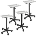 Saloniture Set of 4 - Aluminum Salon Instrument Tray, Heavy-Duty Metal Rolling Base