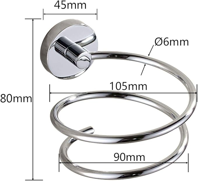 Hair Dryer Holder Hair Dryer Rack blower holder Wall Mounted Stainless Steel Shelf Storage For Bathroom Walls