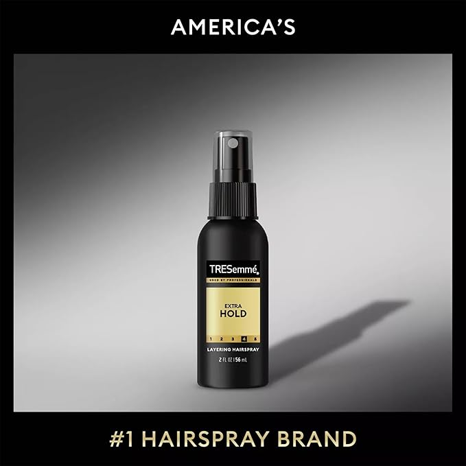 TRESemmé Travel Hairspray, Extra Hold, Non-Aerosol 24-Pack – Hair Styling Products for Layering, Frizz Control, Anti-Humidity Protection, 2 Oz Ea