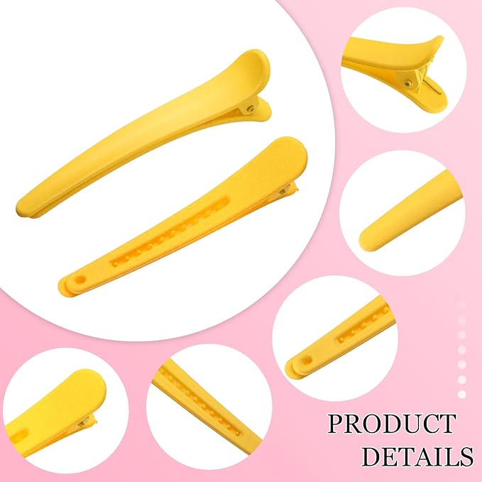 Geosar 24 Pcs Hair Sectioning Clips, Duck Billed Accessories for Styling, Plastic Hair Clips with Container, 2.95 Inch, Colorful, for Women(Colorful)