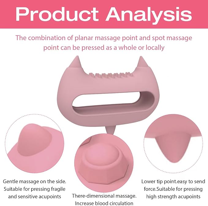 Relief Head & Body Acupressure Massager - Flexible Silicon Tool for Headache, Neck, Shoulder, Leg Pain, Muscle Fatigue & Circulation Boost - Post-Workout Recovery & Full-Body Massage (Pink)