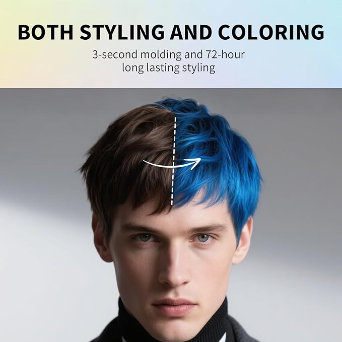 SEVICH Temporary Hair Color Wax Red for Kids Women Men,Natural Instant Hair Wax Color,Premium Non Greasy,Easy to Wash,Travel Size,Perfect for Halloween, Children's Day,Cosplay & Parties,50g