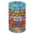 JessLab Spiral Hair Ties 10-Pack, No Damage Cute & Soft Elastic Coil Hair Ties for Women & Kids, Gentle Ponytail Holders for Thick or Thin Hair, Assorted Colors