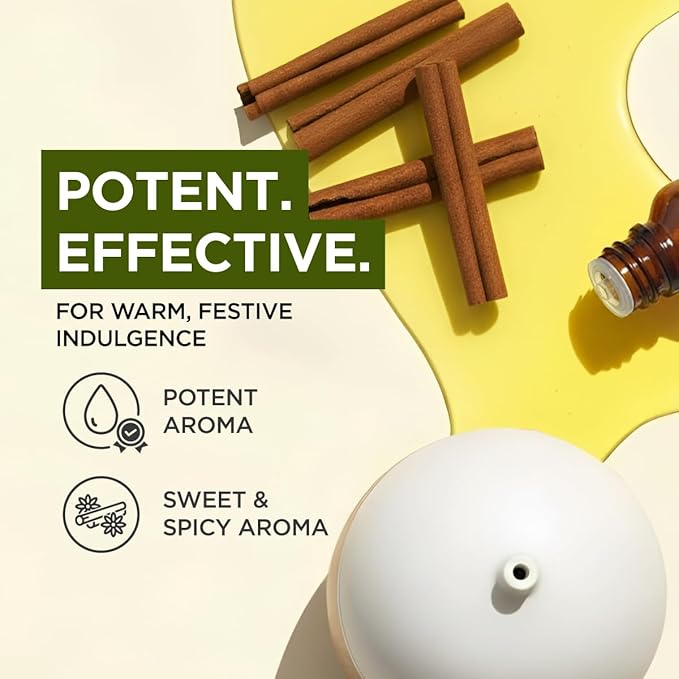 Gya Labs Cinnamon Bark Essential Oil - 0.34 Fl Oz - for Hair, Skin, Diffuser, Aromatherapy & DIY Candle Making Scent
