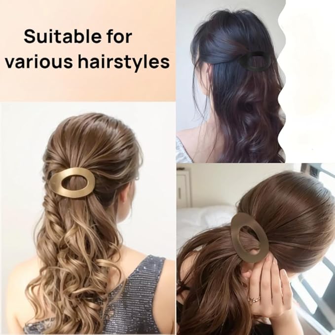 4Pc Large Women Flat Hair Clips, French Flat Hair Claw Clips for Women, Simple and Elegant Duckbill Hair Clip Design, Suitable for Thick Hair