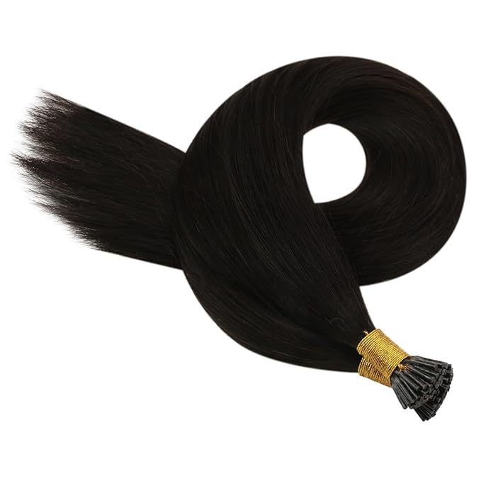 YoungSee I Tip Hair Extensions Dark Brown 22Inch I tip Hair Extensions Human Hair Brown 50g Itip Hair Extension Human Hair 50s Itips Natural Hair Extension for Straight Hair