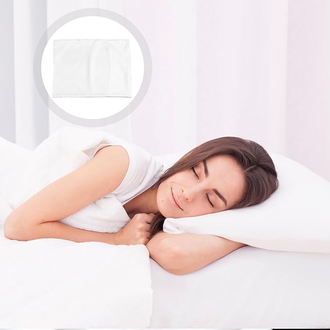 2pcs Satin Pillow Covers Envelope Closure Soft Smooth Pillowcase for Bed Bedroom Hair Protection Washable White