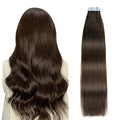 SUYYA Tape in Hair Extensions Human Hair Darkest Brown 26 Inch 60g/pack 20pcs Straight Seamless Skin Weft Tape in Real Human Hair Extensions(26inch #2 Darkest Brown)