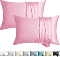 100% Silk Pillowcase for Hair and Skin Toddler Size 2 Pack Mulberry Silk Pillow Case 13 x 18 Inches Highest 6A Silk Kids/Travel Pillow Cover Soft Breathable Cooling with Hidden Zipper, Pink