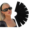 Black Women's Non-Slip Elastic Cloth Headbands - Fashion Hair Accessories 9 Pack